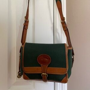 Dooney & Bourke Green and Brown Crossbody Bag